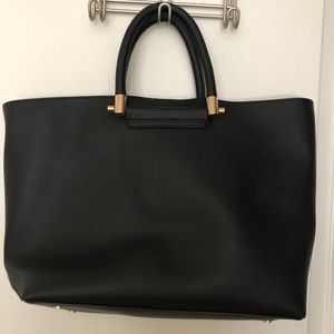 Topshop Large Black Shoulder Bag